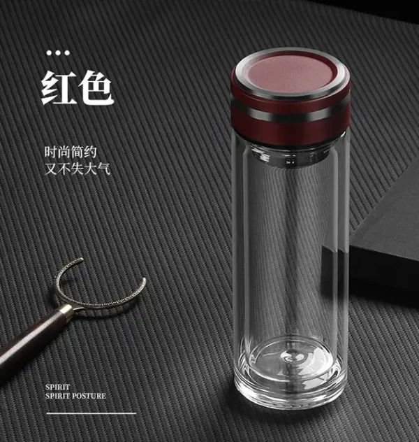 Wholesale Unique Double Wall Glass High Borosilicate Bottle Tea Infusion